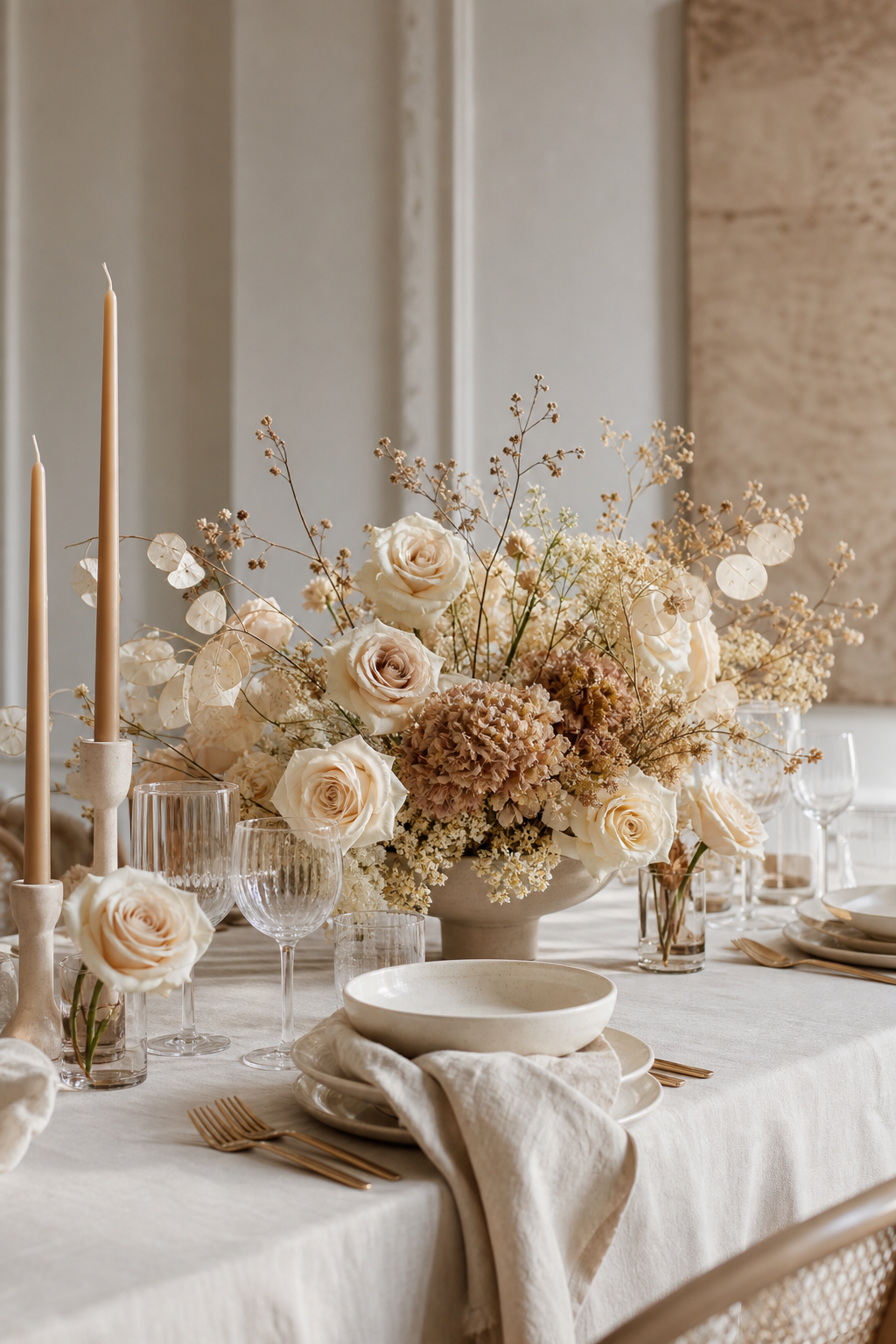 An elegant Reem's Signature Events tablescape
